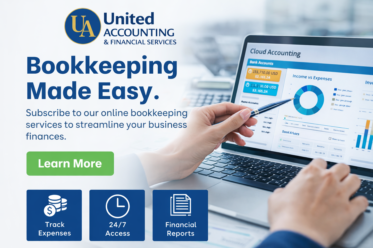 Online bookkeeping services, subscribe now.